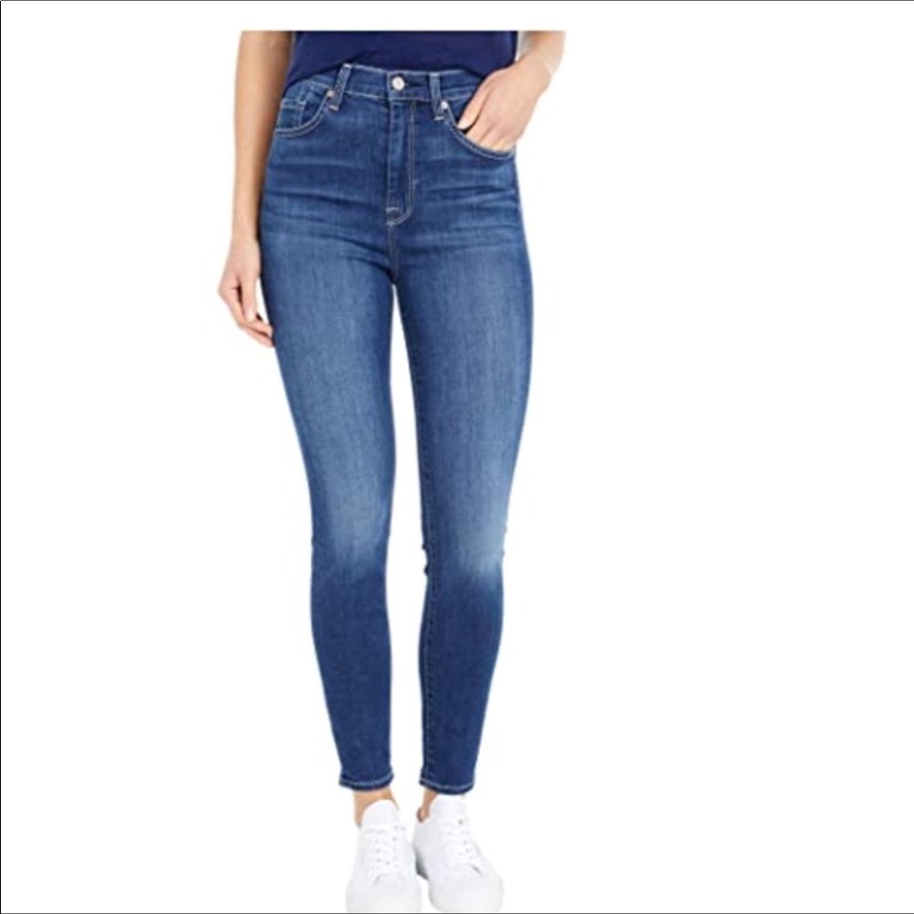 7 For All Mankind Hi Waist Ankle Skinny Jeans 31